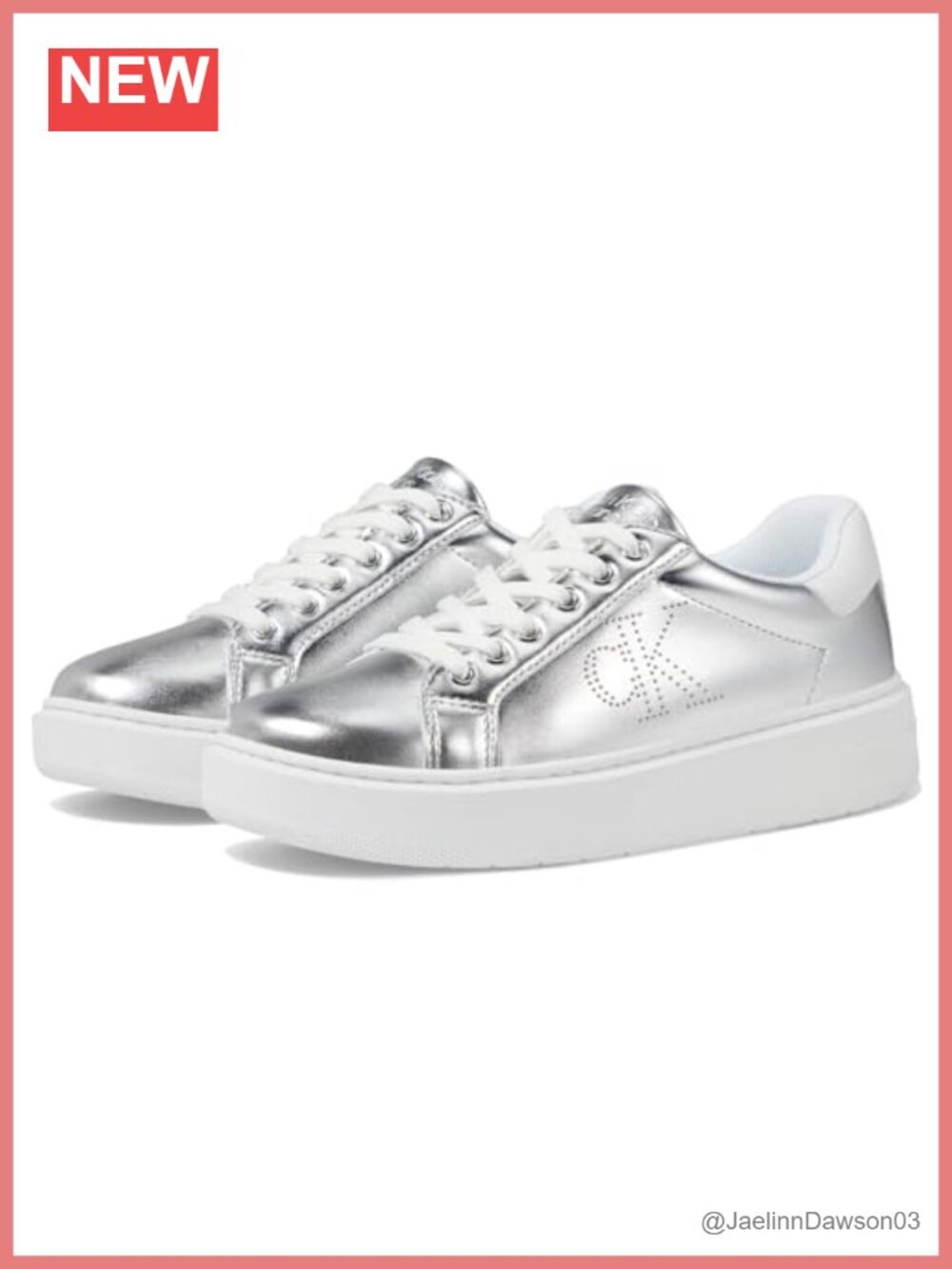 Calvin Klein Daili Women's Fashion Sneakers Lace-Up Platform PU Round Toe